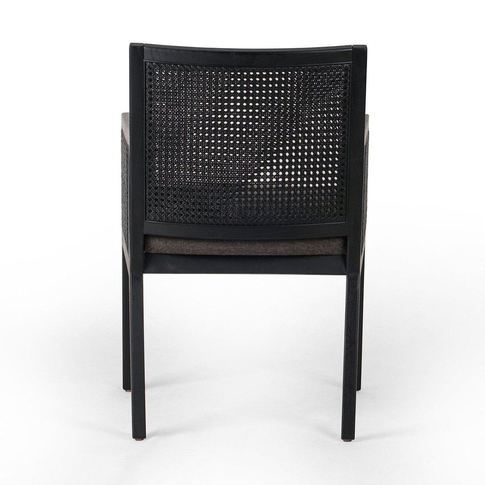 Antonia Cane Dining Armchair - Ebony and Charcoal