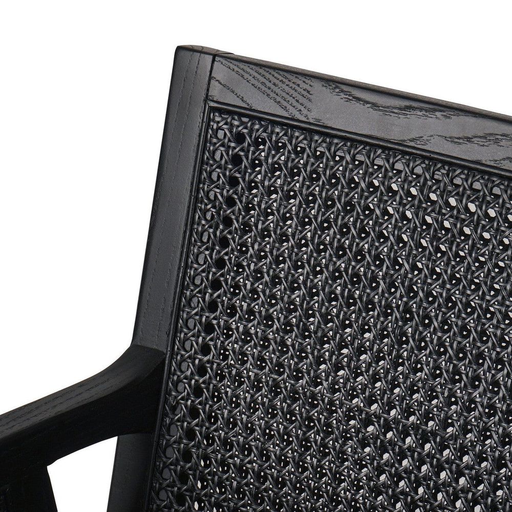 Antonia Cane Dining Armchair - Ebony and Charcoal