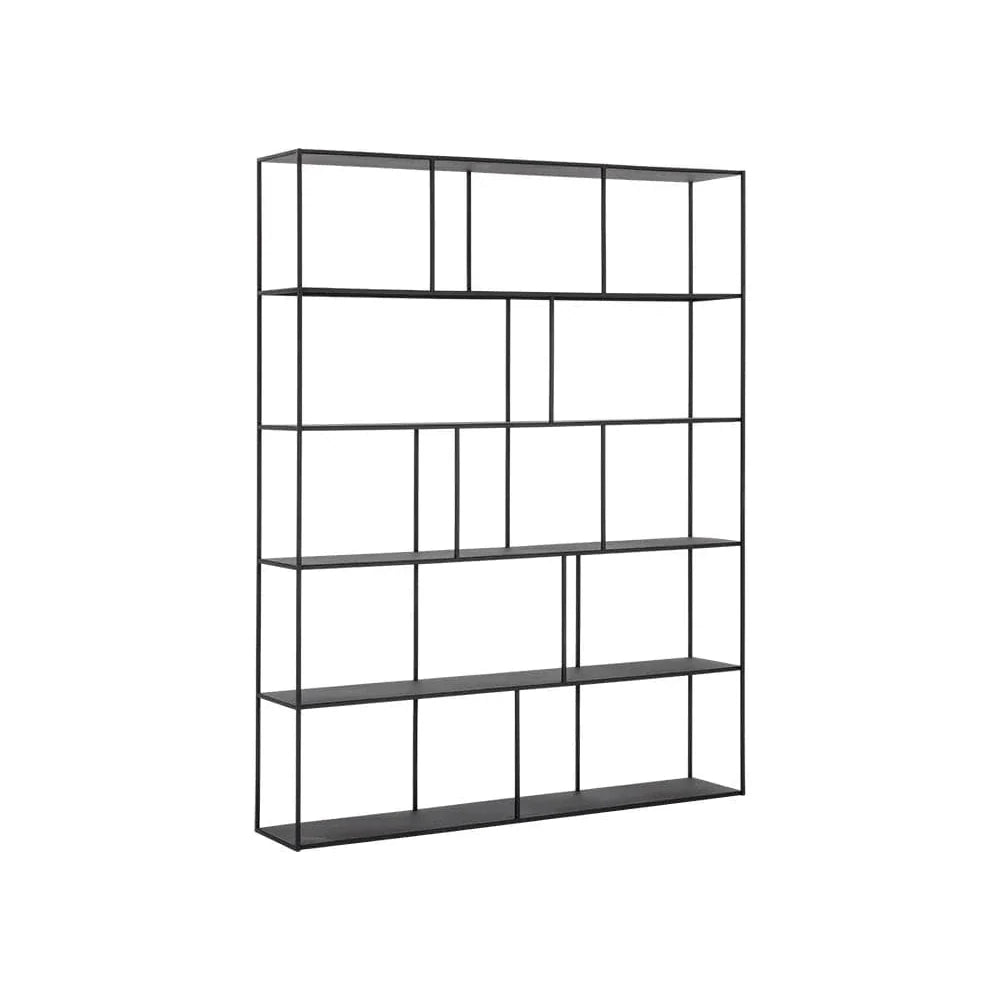 Additional view of Eiffel Bookcase Tall-Extra Large in matte black, featuring open shelving.