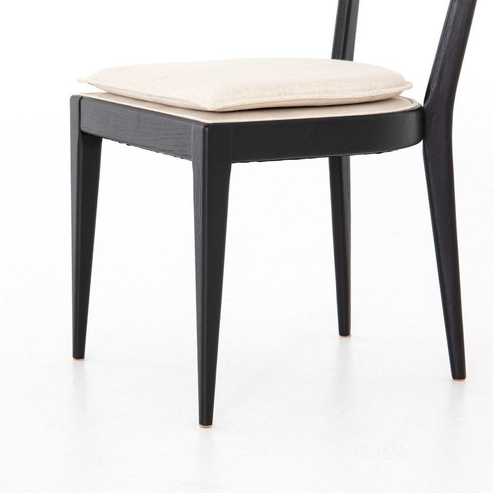 Britt Dining Chair - Black with Savile Flax - Open Box