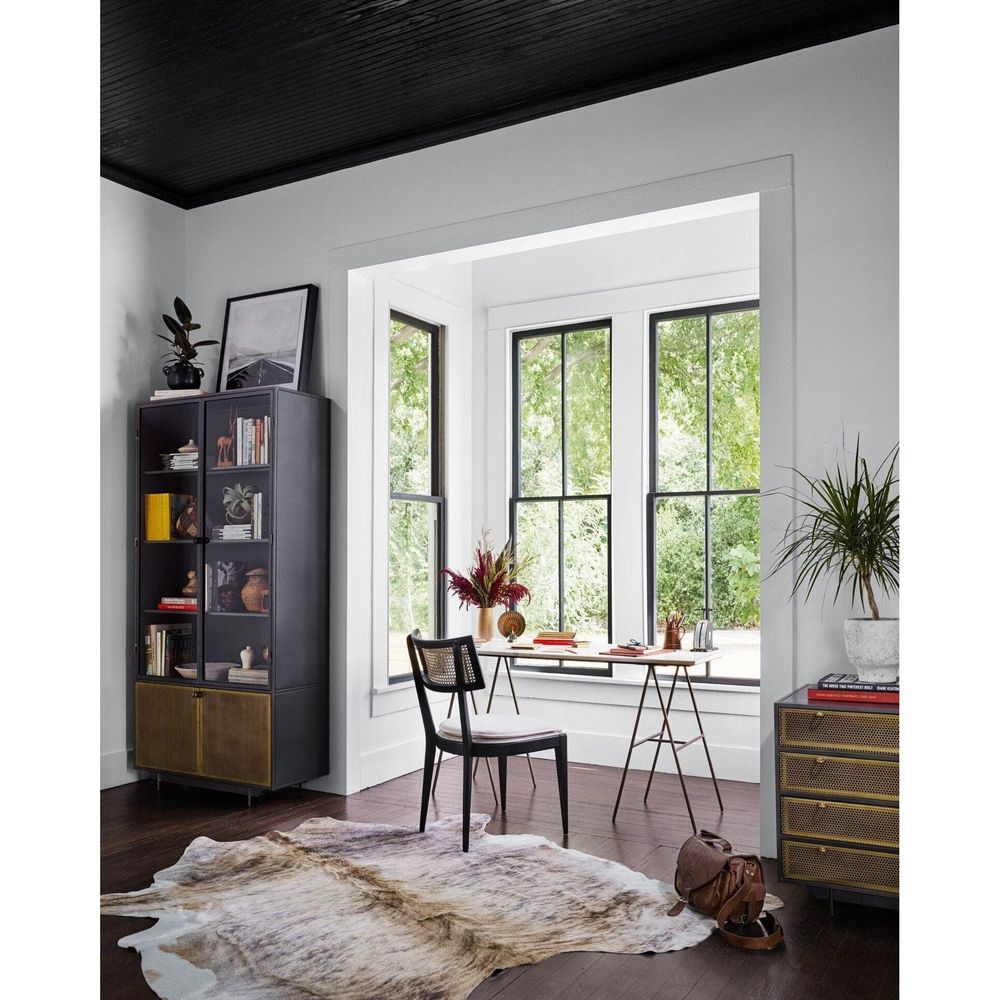 Britt Dining Chair - Black with Savile Flax - Open Box
