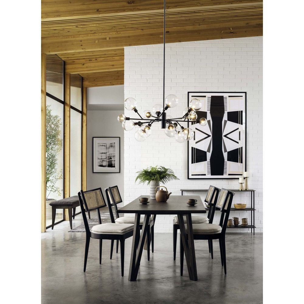 Britt Dining Chair - Black with Savile Flax - Open Box