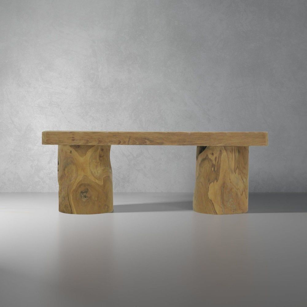 Solid Reclaimed Teak Bench-France & Son-FL1204NTRL-Benches48"-1-France and Son