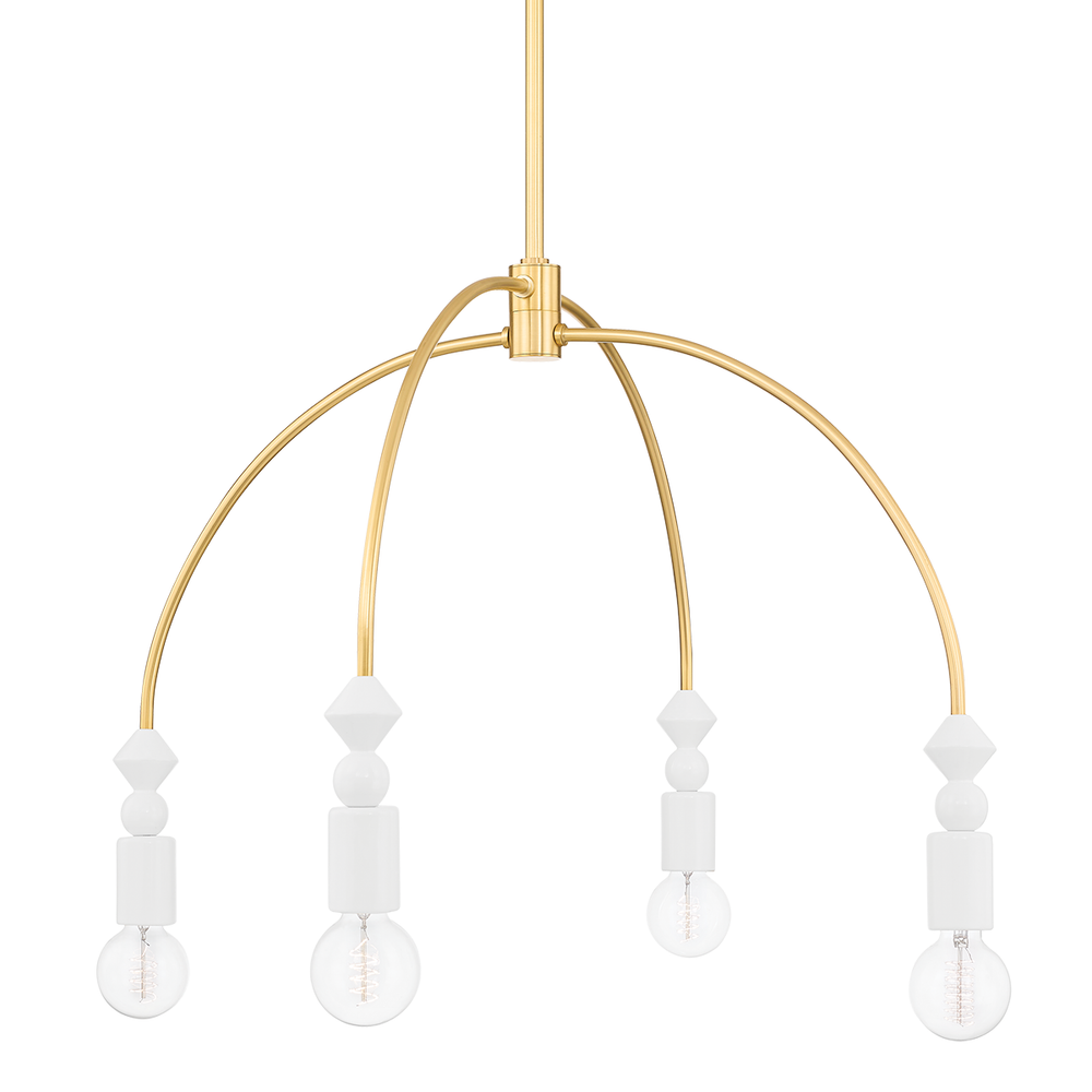 Flora 4 Light Chandelier-Mitzi-HVL-H471804-AGB-Chandeliers-1-France and Son