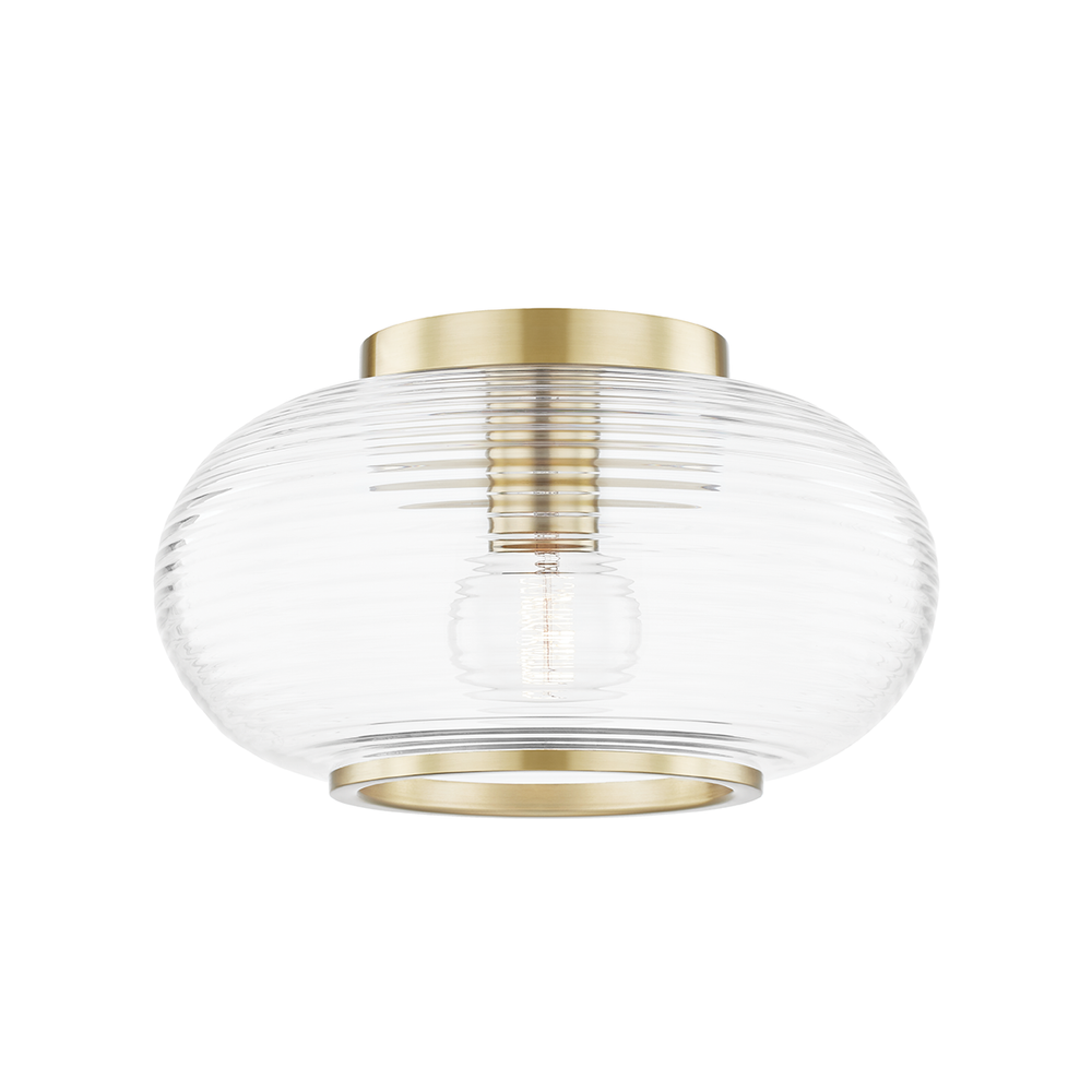 Maggie 1 Light Flush Mount-Mitzi-HVL-H418501-AGB-Flush MountsAged Brass-1-France and Son