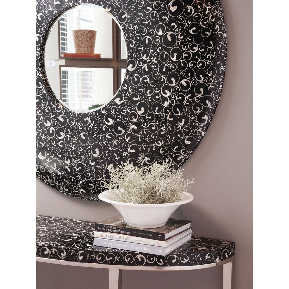 Mariana Round Mirror - Ebony