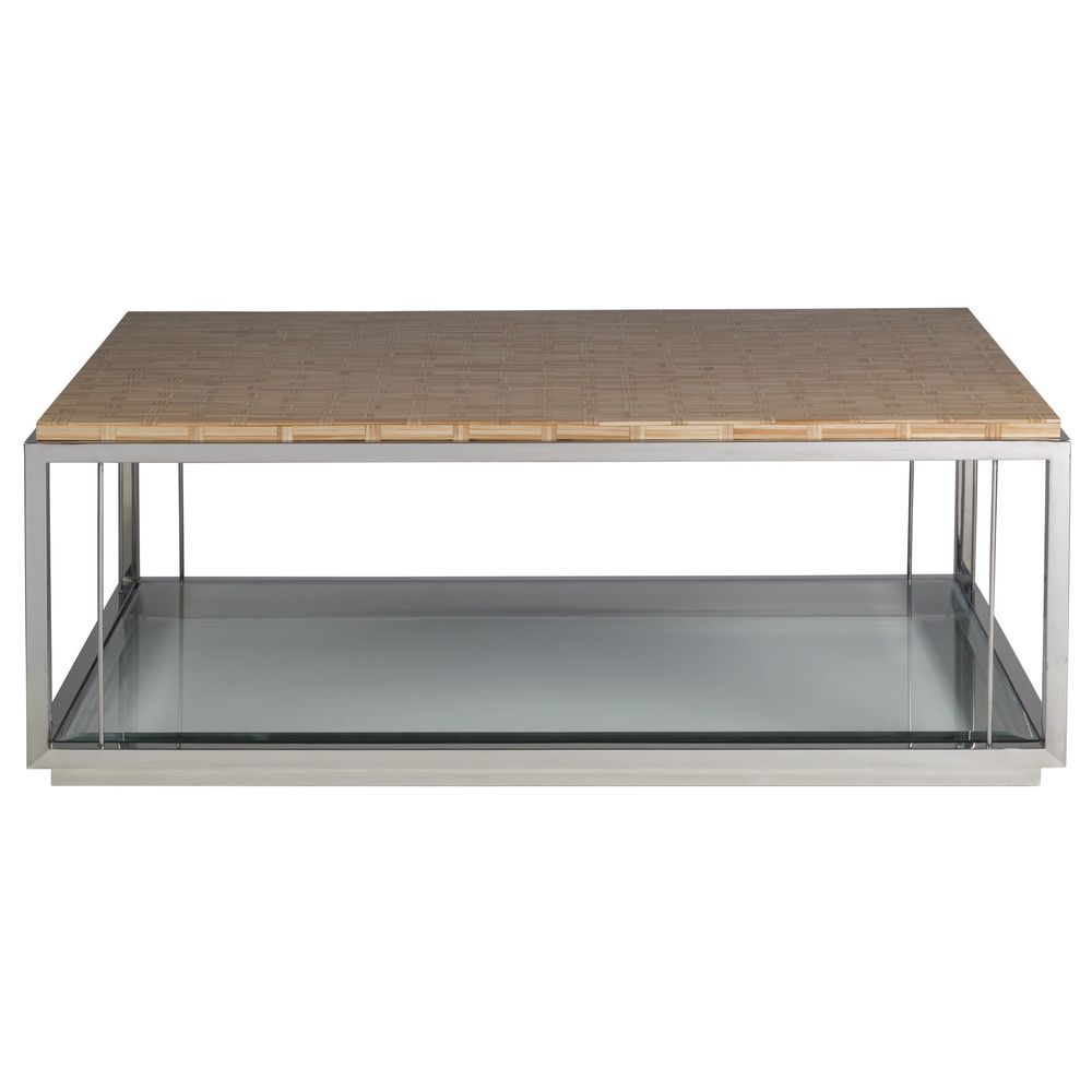 Thatch Rectangular Cocktail Table - Light Golden Brown