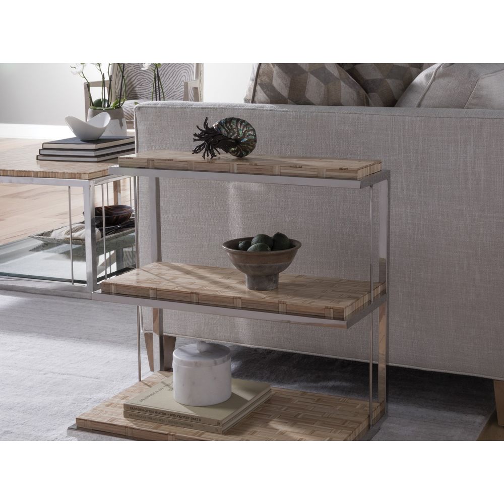 Thatch Three Tier Spot Table - Light Golden Brown