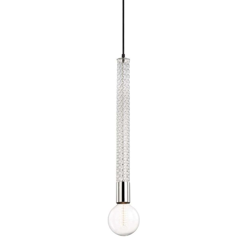 Pippin 1 Light Pendant-Mitzi-HVL-H256701-PN-PendantsPolished Nickel-2-France and Son