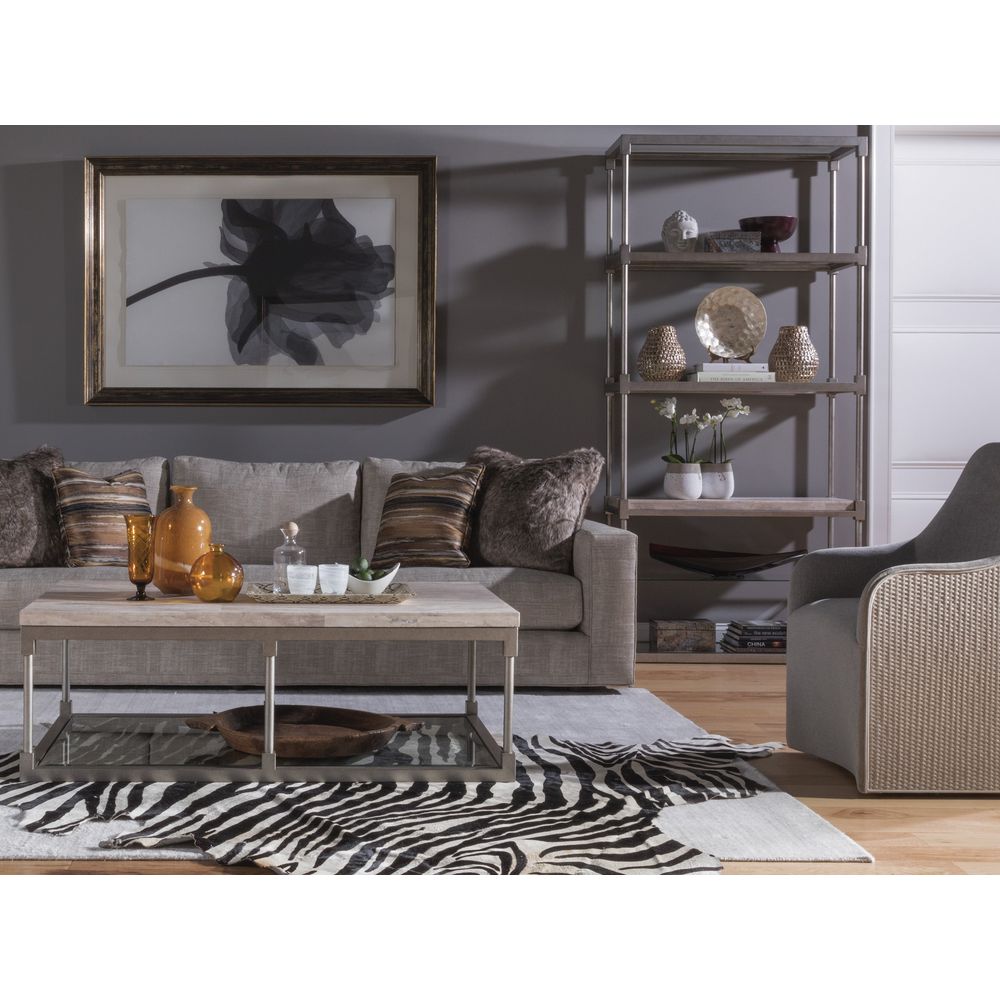 Riley Woven Arm Chair - Antiqued White