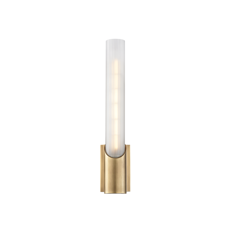 Wall Lighting Pylon 1 Light Wall Sconce Aged Brass