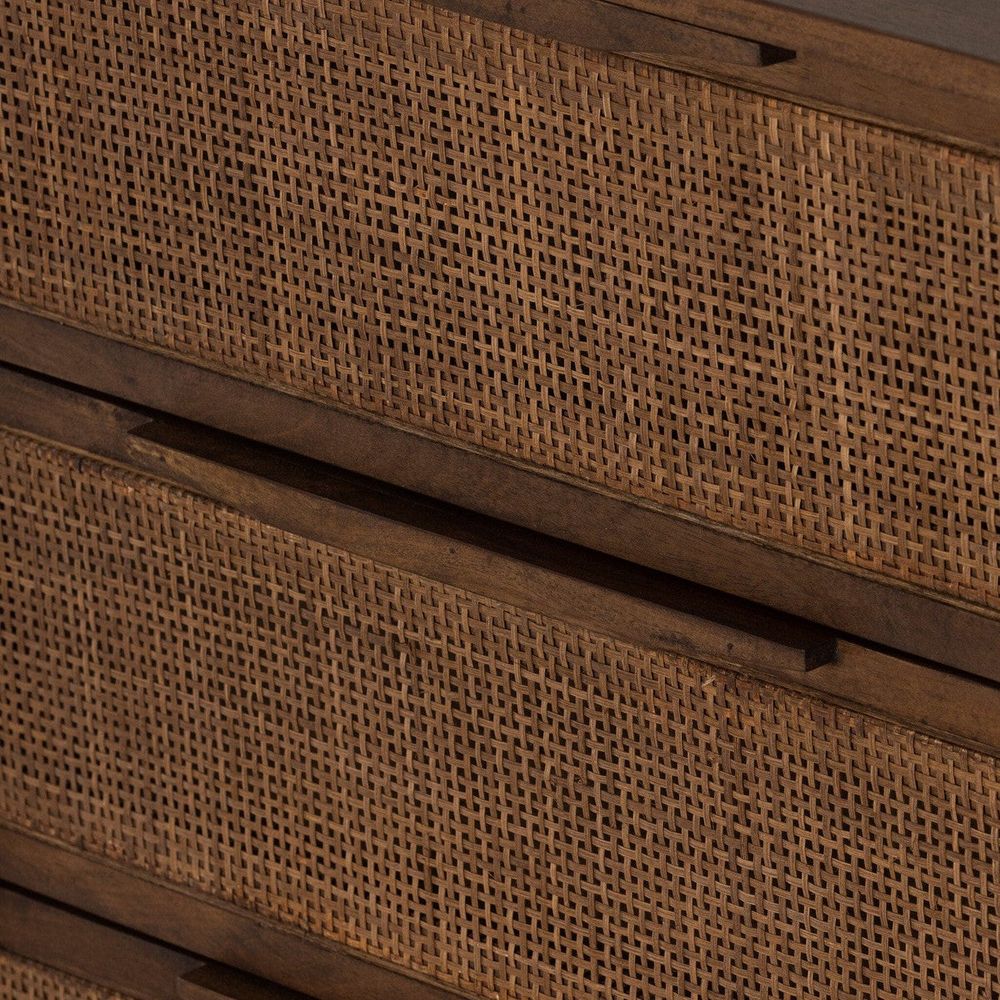 Sydney 6 Drawer Dresser - Brown Cane 224923-003