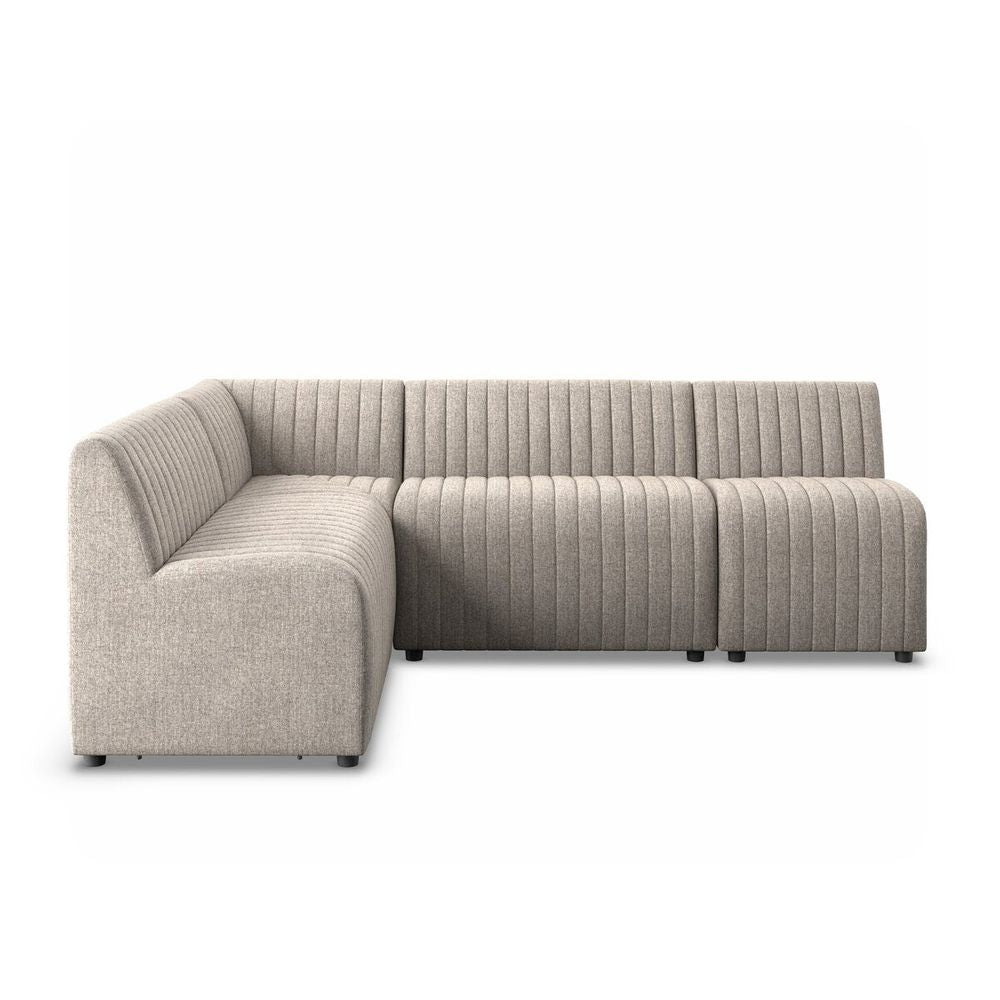Additional view of Make Your Own: Alexander Dining Banquette in light beige and warm taupe.