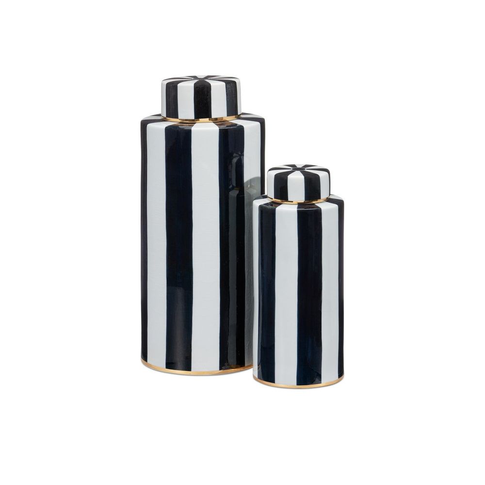Vases Rayures Tea Canister Set of 2