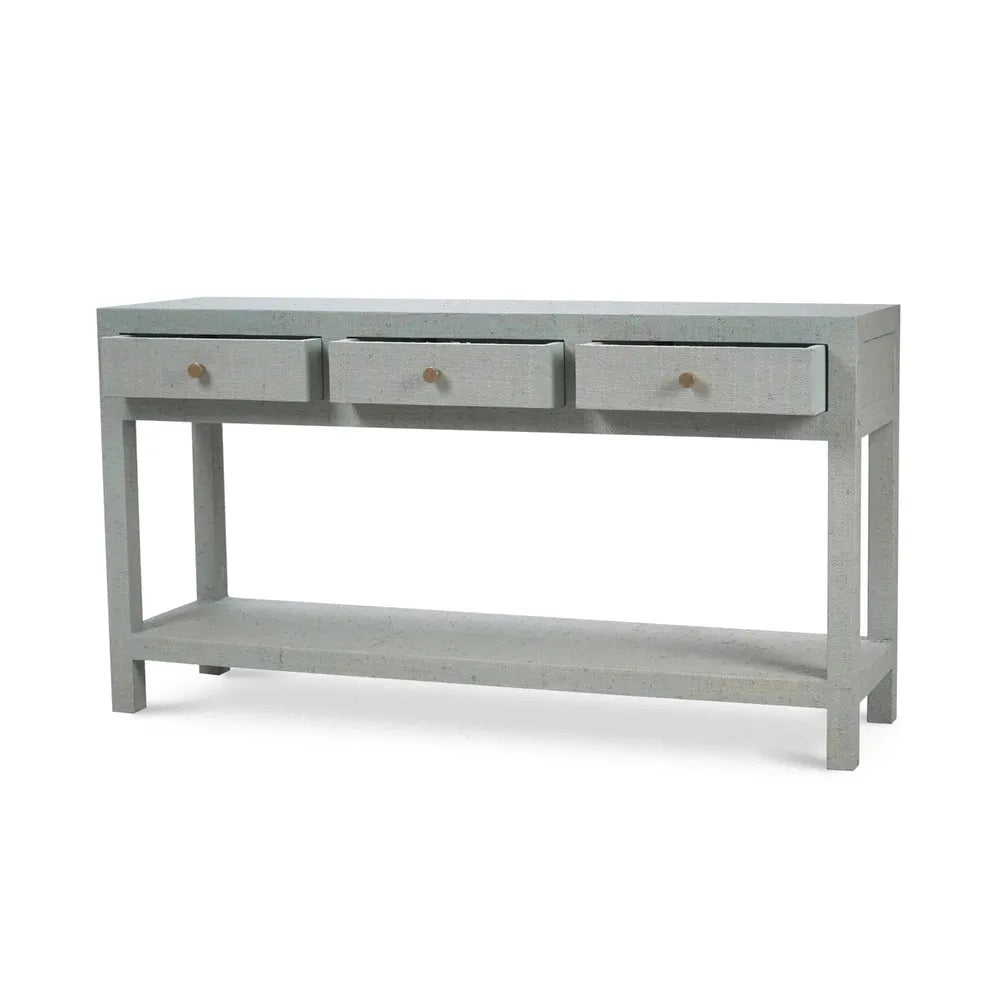 Kagu Console Table-Bramble-BRAM-27969RFPB-Console TablesPale Blue Washed Raffia-5