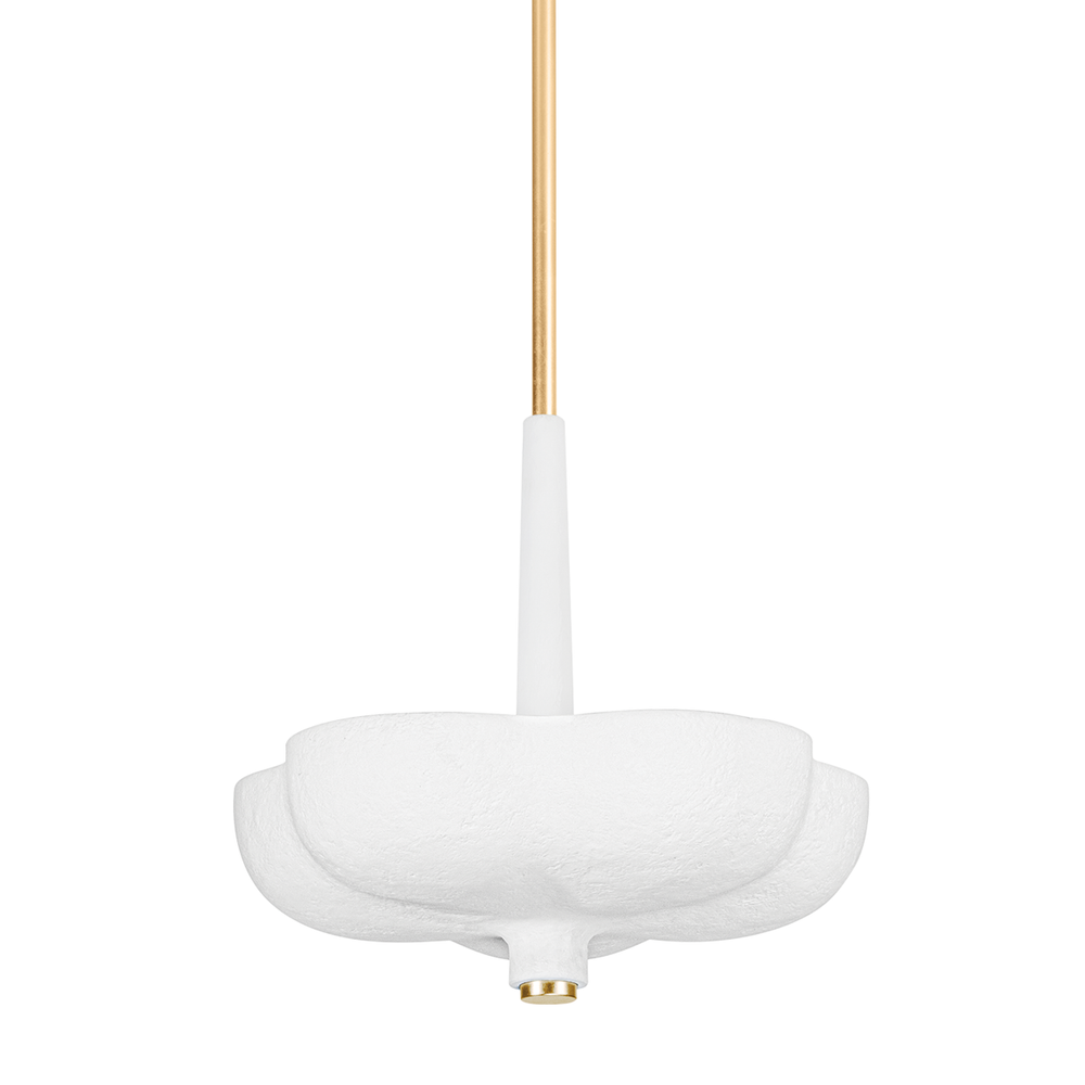 Rimini Pendant - Gold Leaf / Gesso White 3 Lights