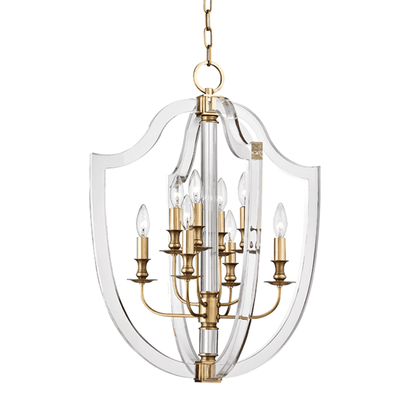 Arietta 8 Light Pendant-Hudson Valley-HVL-6520-AGB-PendantsAged Brass-1-France and Son
