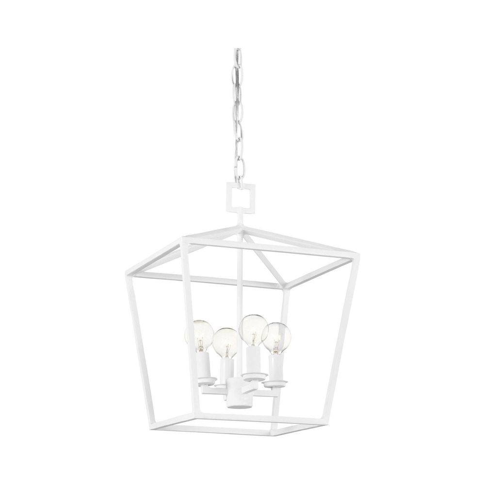 Chandeliers Denison Small White Lantern