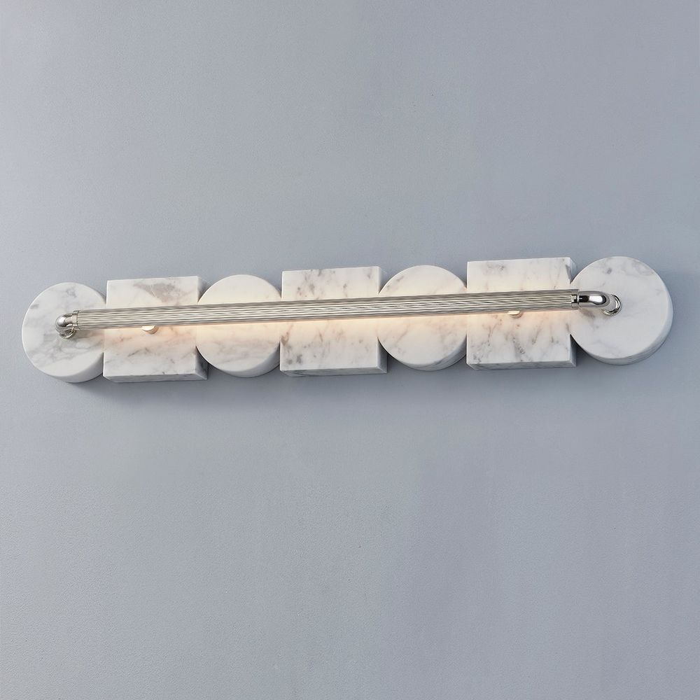 Sena Wall Sconce - Burnished Nickel 5in Width 23.25in Height