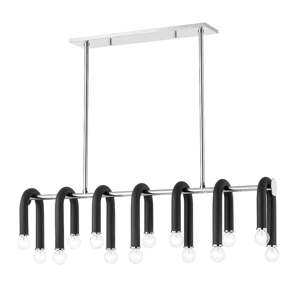 Whit 14 Light Chandelier-Mitzi-HVL-H382914-PN/BK-ChandeliersPolished Nickel-2-France and Son