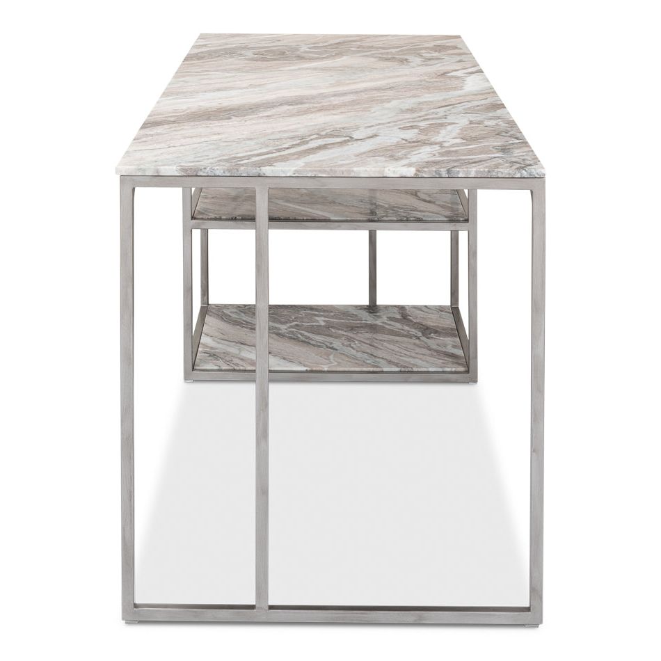 Opened Desk With Shelves