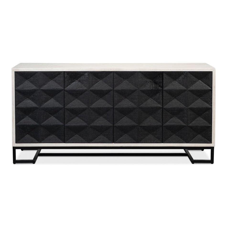 Asiger Four Door Sideboard-SARREID-SARREID-53828-Sideboards & Credenzas-1-France and Son