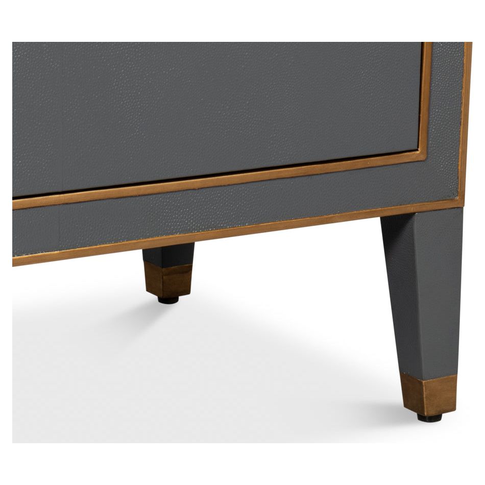 Gabriella Two-Drawer Shagreen Nightstand