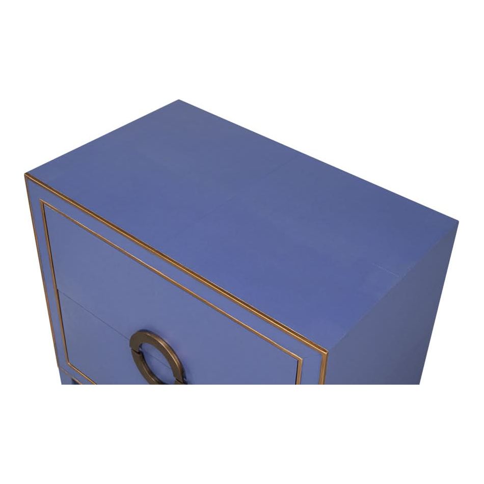 Gabriella Two-Drawer Shagreen Nightstand