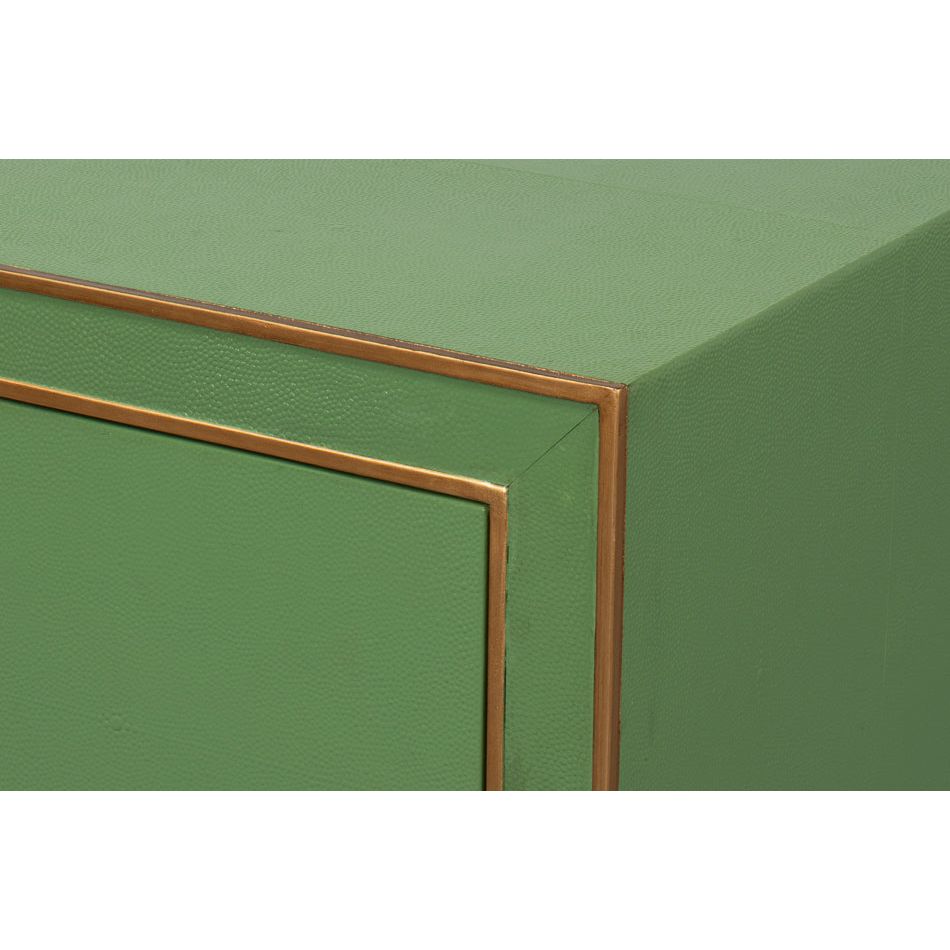 Gabriella Two-Drawer Shagreen Nightstand