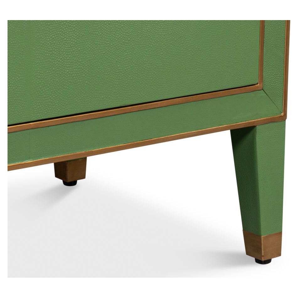 Gabriella Two-Drawer Shagreen Nightstand