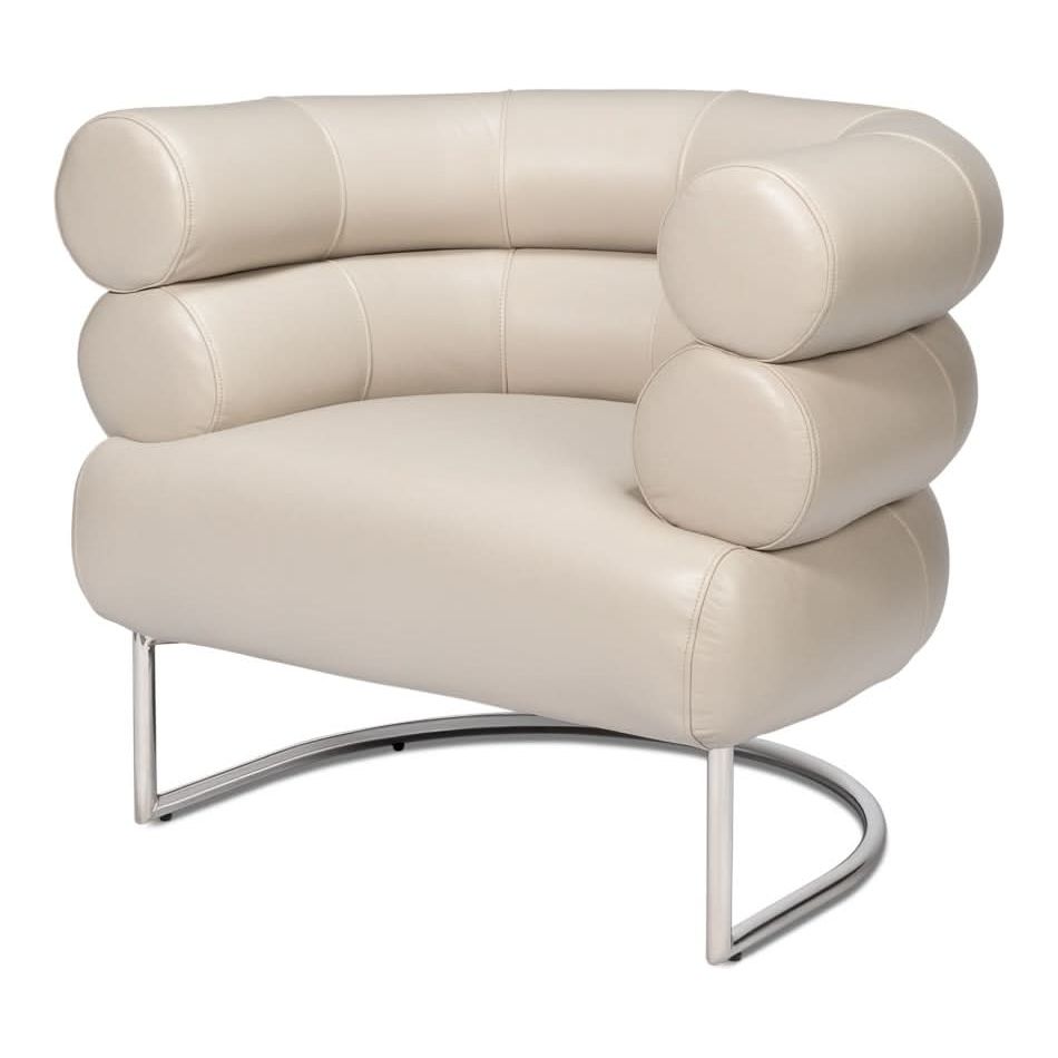 Lounge Chairs Rondo Occasional Leather Chair, White
