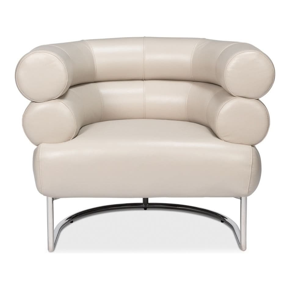 Lounge Chairs Rondo Occasional Leather Chair, White