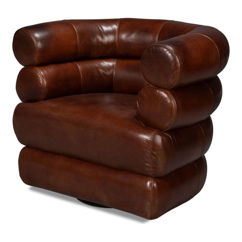 Lounge Chairs Rondo Leather Swivel Chair