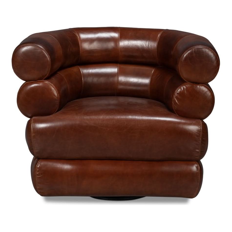 Lounge Chairs Rondo Leather Swivel Chair