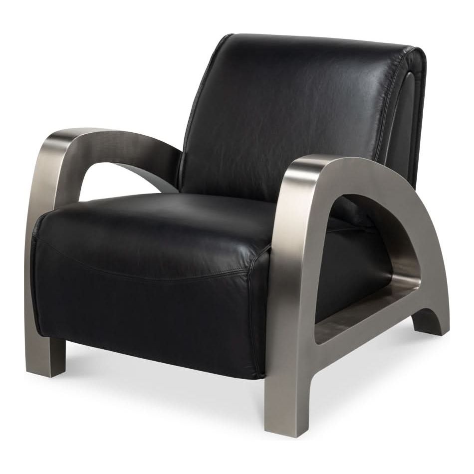 Lounge Chairs Carlisle Armchair Leather Onyx Black