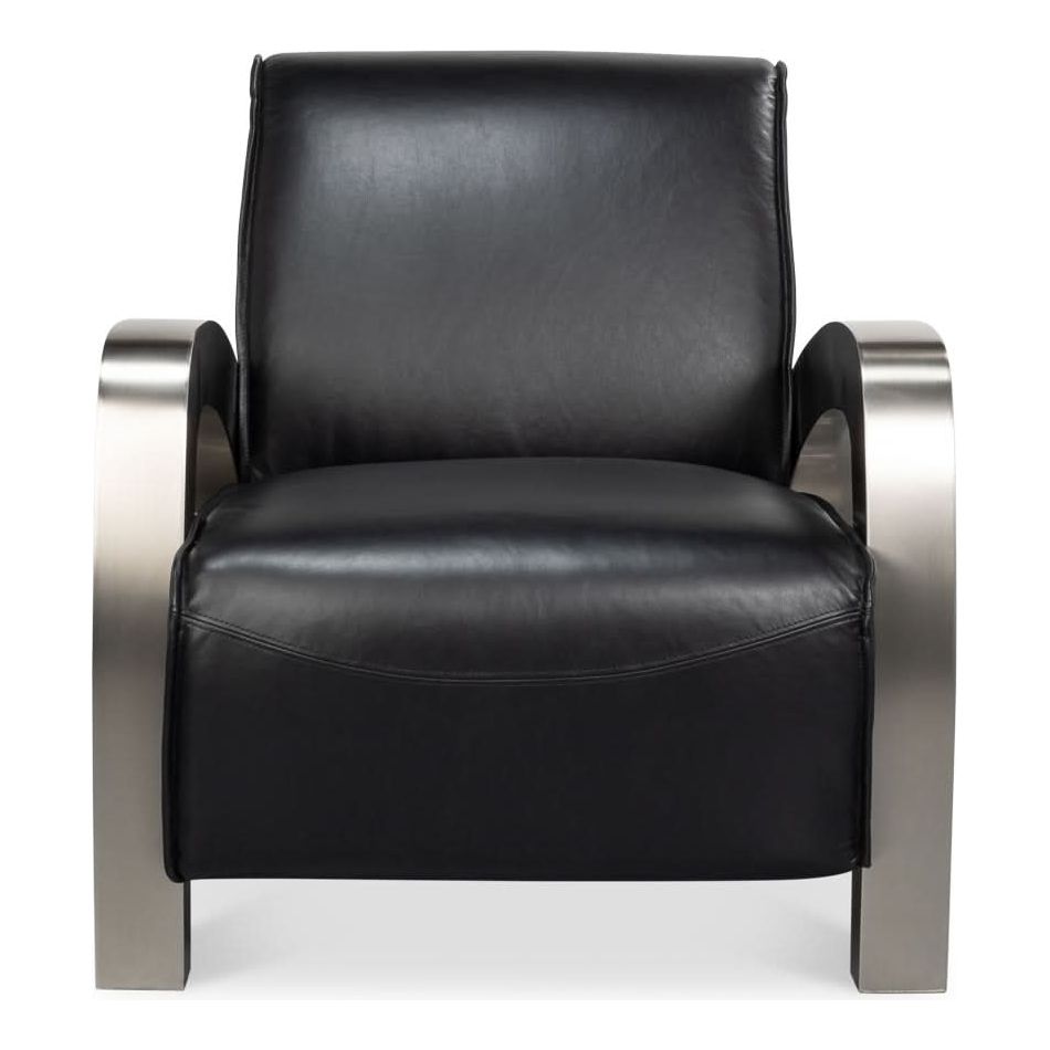 Lounge Chairs Carlisle Armchair Leather Onyx Black