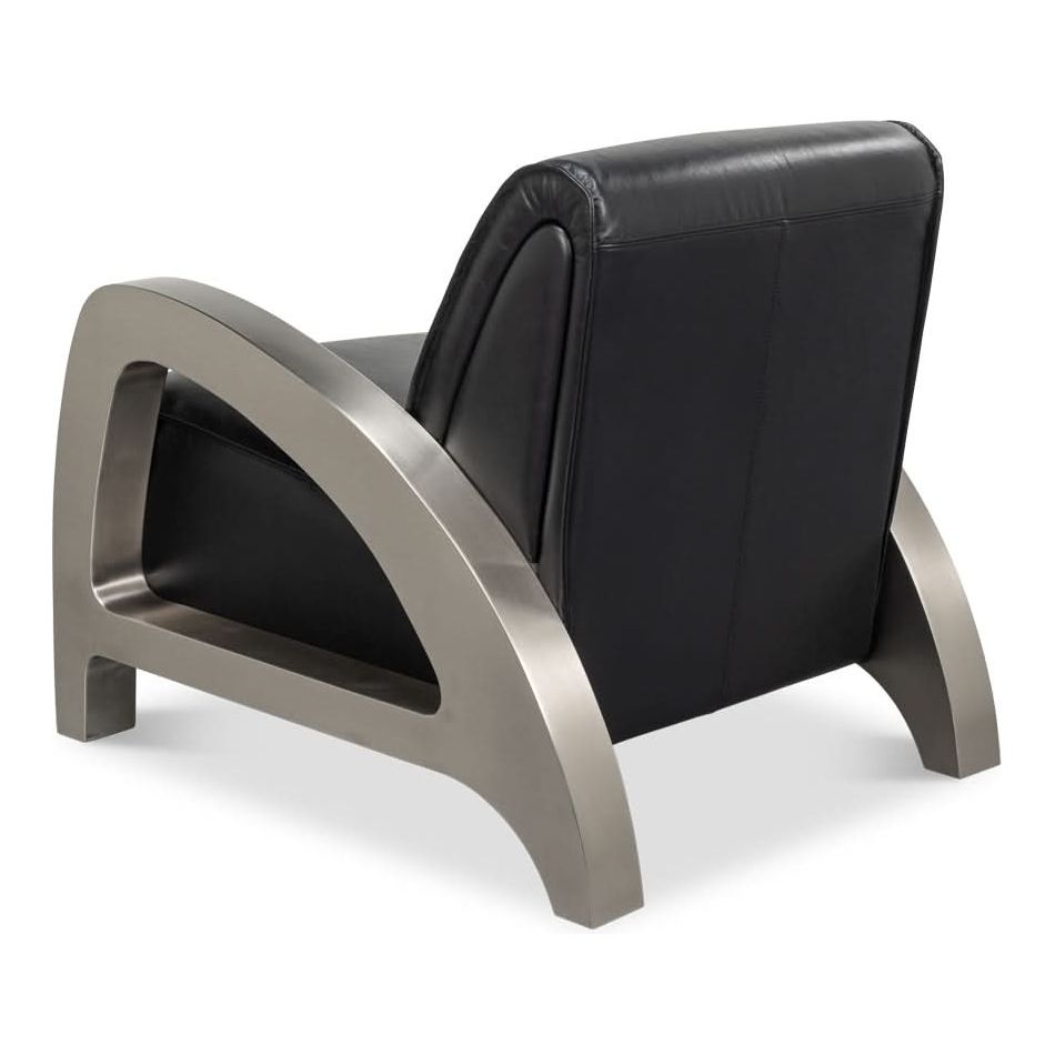 Lounge Chairs Carlisle Armchair Leather Onyx Black