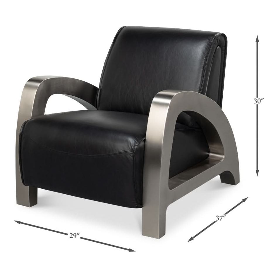Carlisle Armchair Leather Onyx Black