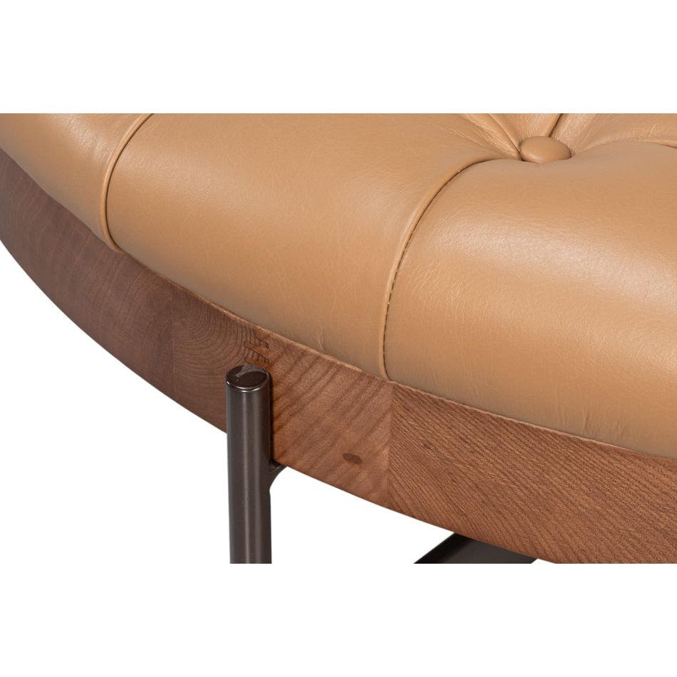 Corbet Cocktail Ottoman Cappucino White