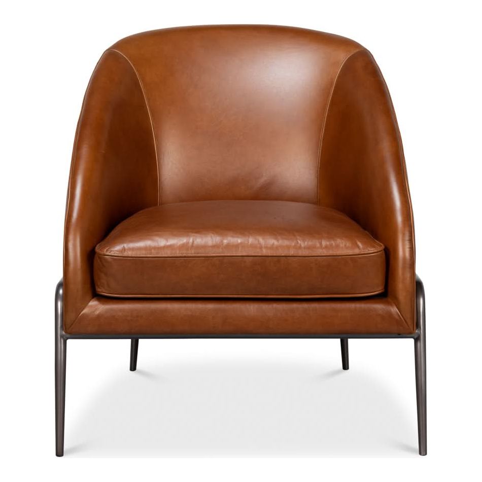 Lounge Chairs Simmons Leather Chair, Havana Brown