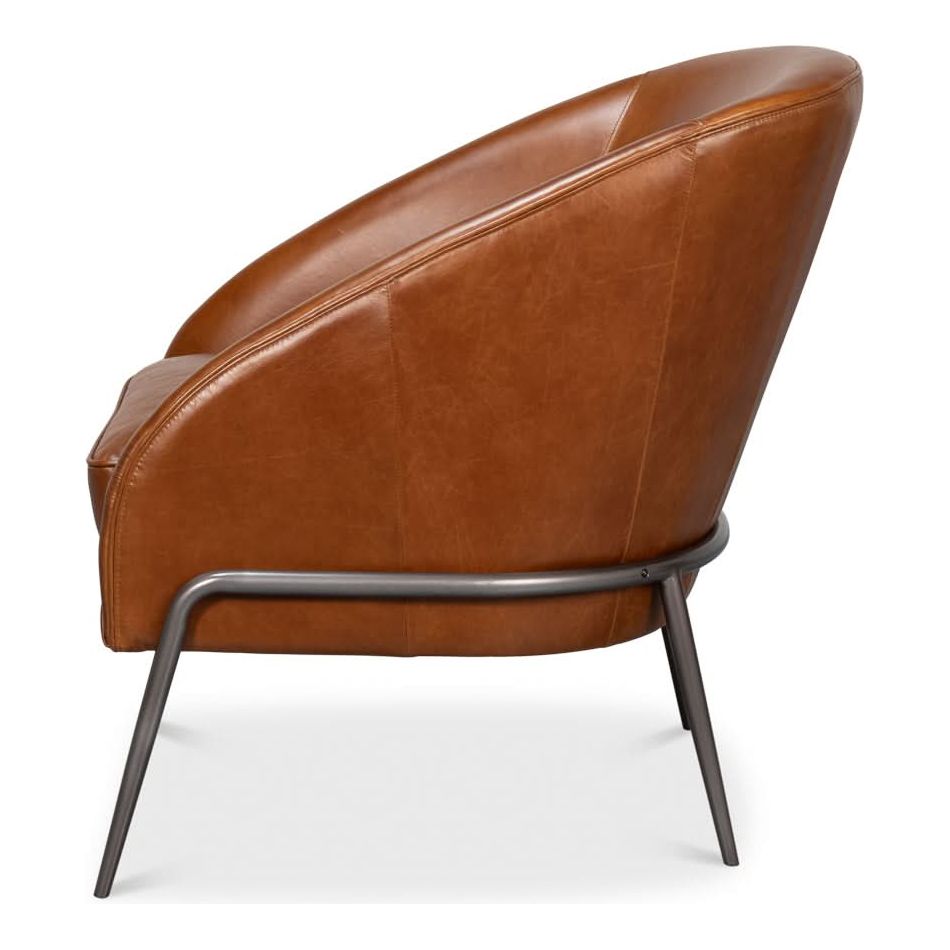 Lounge Chairs Simmons Leather Chair, Havana Brown