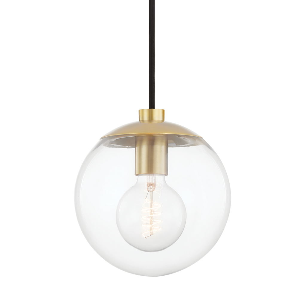 Meadow 1 Light Pendant-Mitzi-HVL-H503701-AGB-PendantsAged Brass-1-France and Son