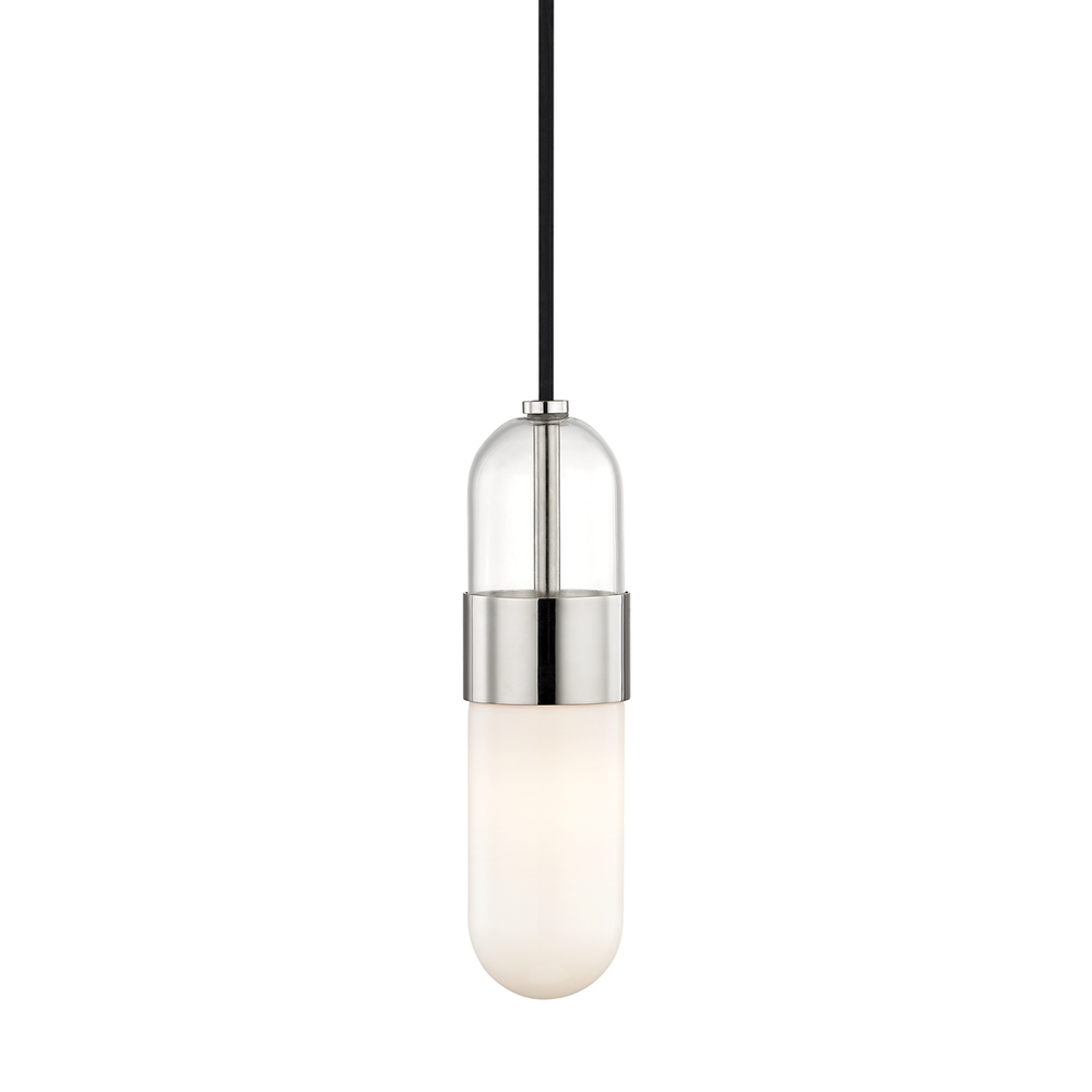 Emilia 1 Light Pendant-Mitzi-HVL-H126701-PN-Pendants-1-France and Son