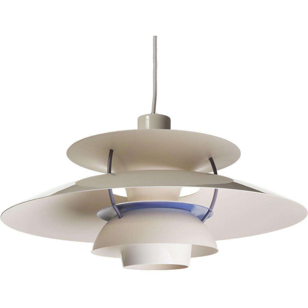 Mid-Century Modern Henningsen 5 Pendant Lamp - White
