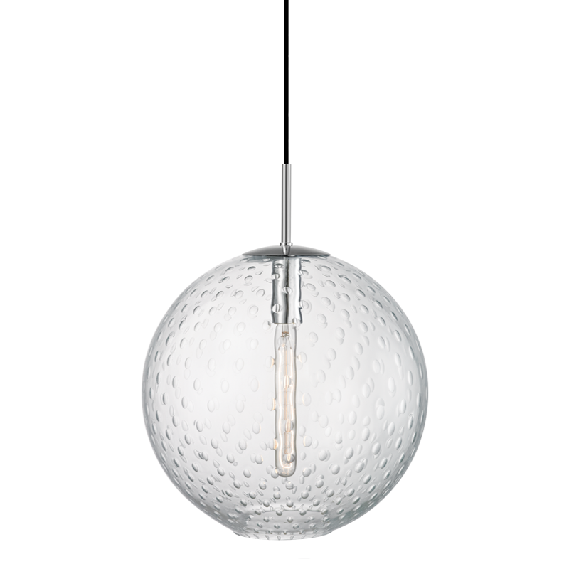 Rousseau 1 Light Pendant-Hudson Valley-HVL-2015-PC-CL-PendantsPolished Chrome Clear-4-France and Son
