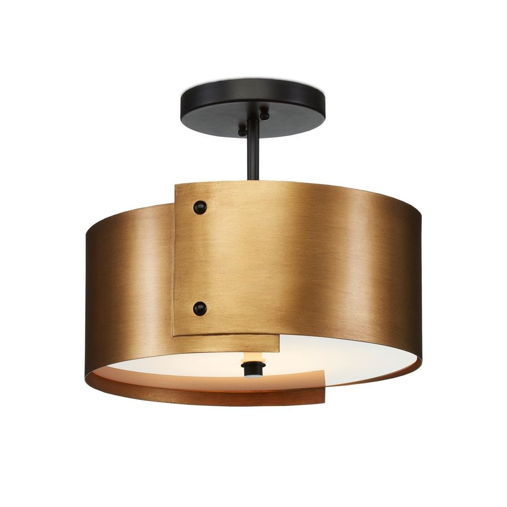 Flush Mounts Ritsu Brass Semi-Flush Mount
