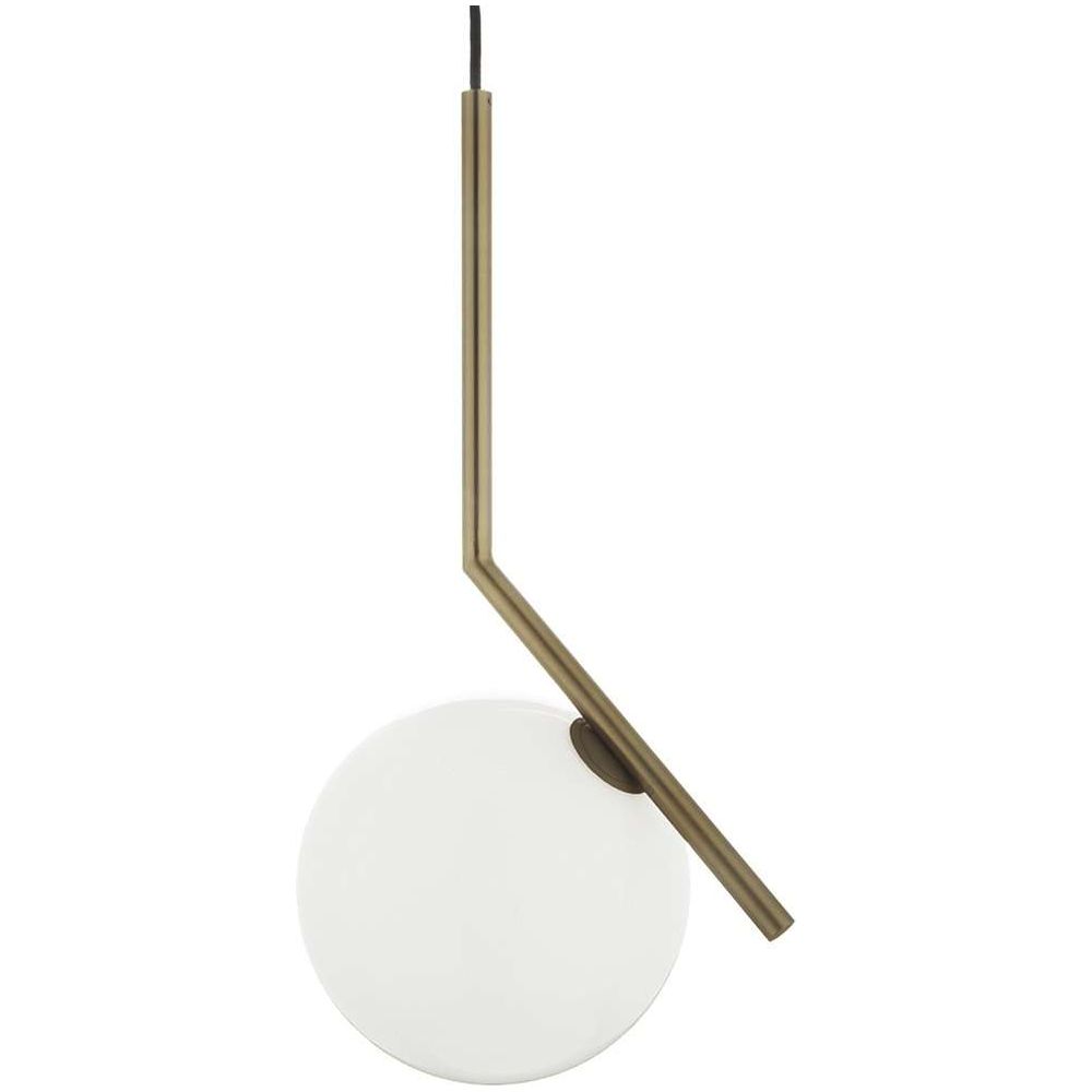 Brass Ball Pendant Light-France & Son-LM5632PBRSWHT-Pendants-2-France and Son