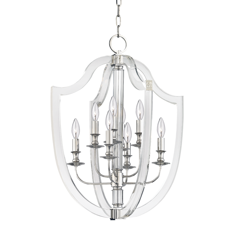 Arietta 8 Light Pendant-Hudson Valley-HVL-6520-PN-PendantsPolished Nickel-2-France and Son