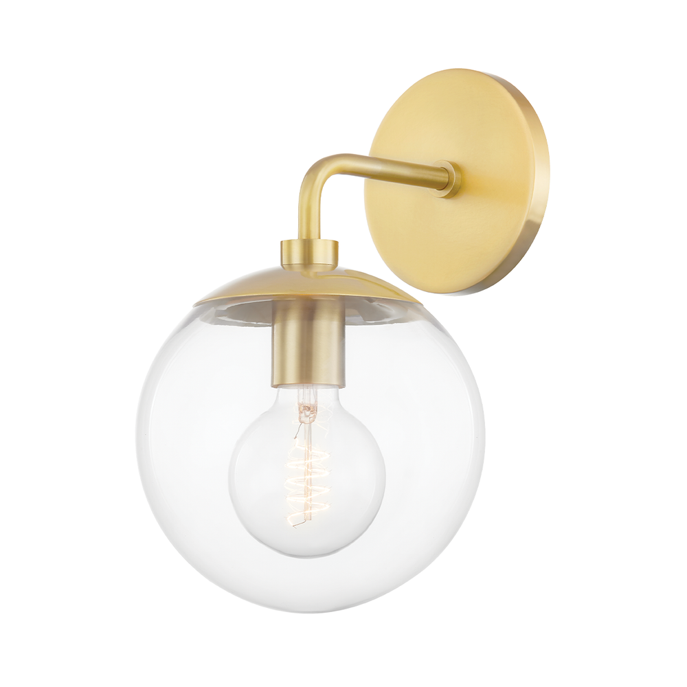 Meadow 1 Light Wall Scone-Mitzi-HVL-H503101-AGB-Outdoor Wall SconcesAged Brass-1-France and Son