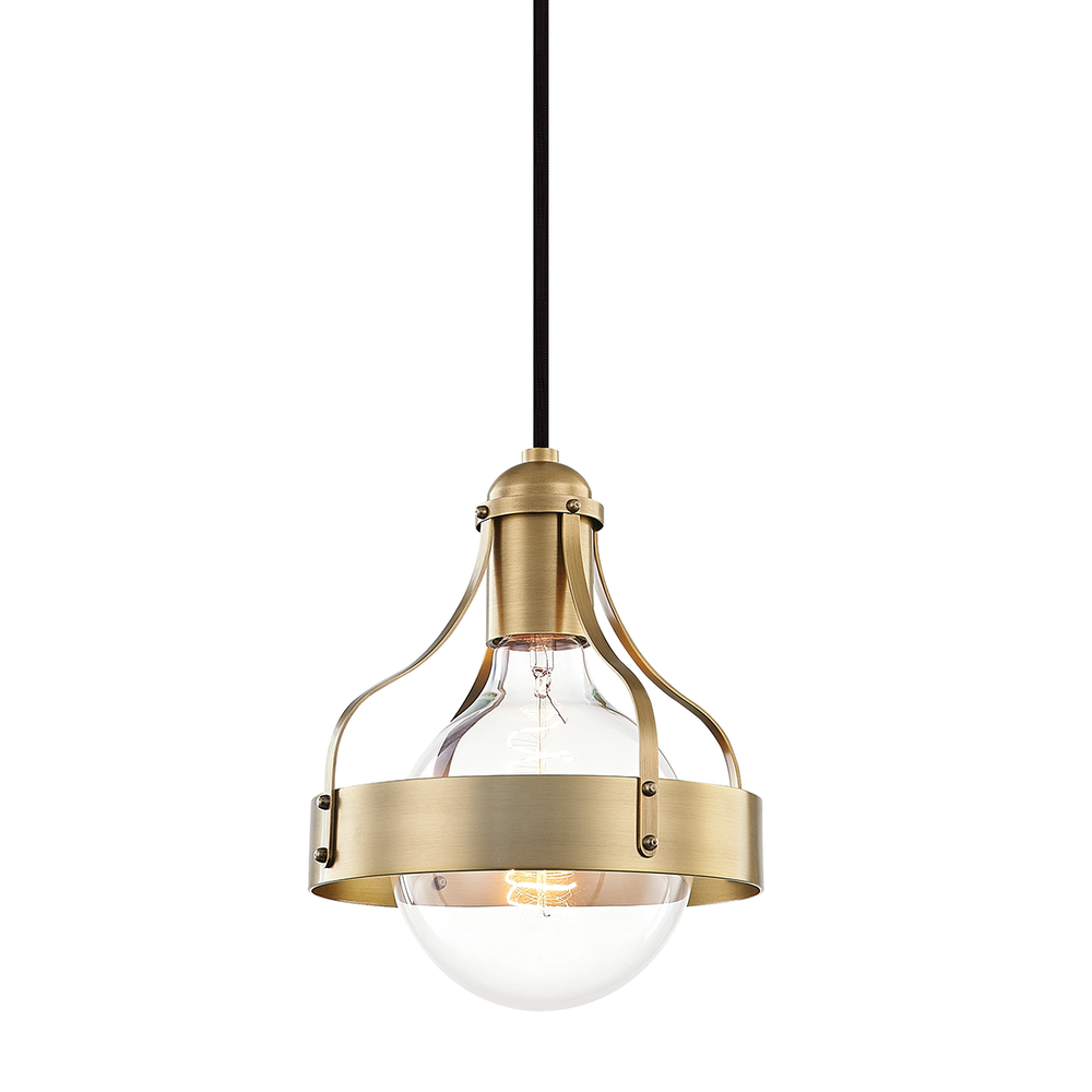 Violet 1 Light Pendant-Mitzi-HVL-H271701-AGB-PendantsAged Brass-1-France and Son